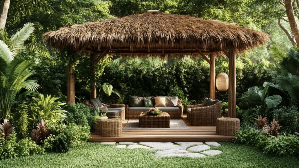 Guide complet : Creer une pergola style paillote pour un jardin exotique