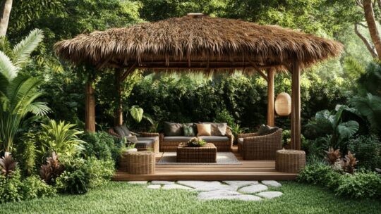 Guide complet : Creer une pergola style paillote pour un jardin exotique