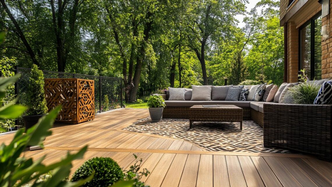 conception de terrasses en bois sur mesure pour un extérieur unique